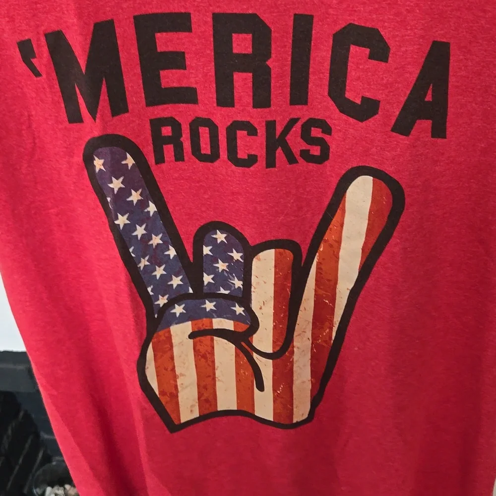 ' MERICA ROCKS short sleeve T shirt - Picture 3 of 6